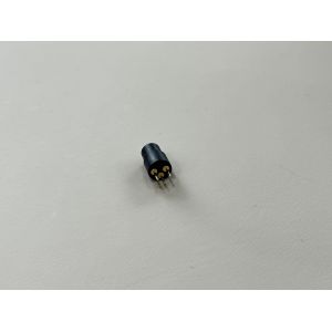 3 Pin Round Male Power Connector, Gold-Plated PCB Solder Terminals Connector