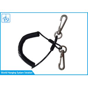 Buy cheap Tool Safety Lanyard 3m Coil Spring Lanyard With Carabiner Custom from wholesalers