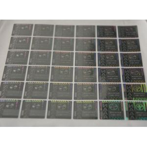 Watermark Certificate Custom Hologram Stickers With Printed Pattern