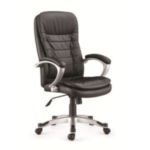 Buy cheap High Back Black Leather China Office Chair with Double Cushion from wholesalers