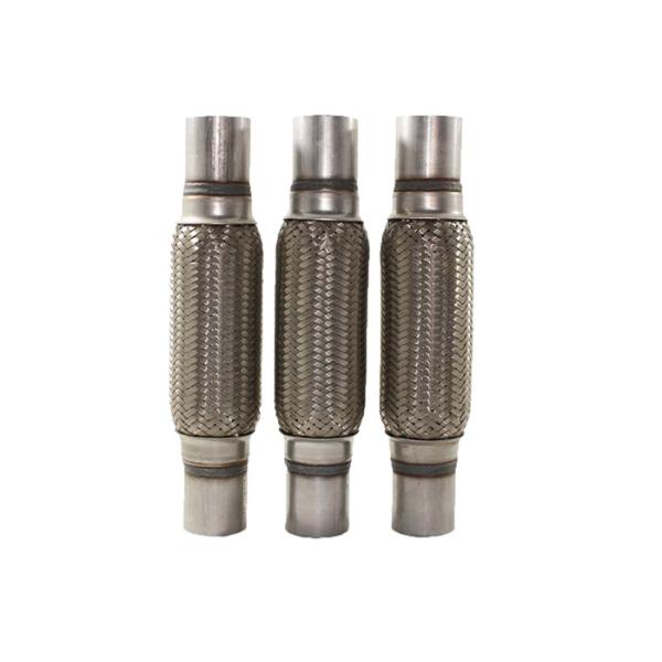 Quality 2"X8"X12" Automotive Exhaust Flex Pipe With Inner Braid And Nipple for sale