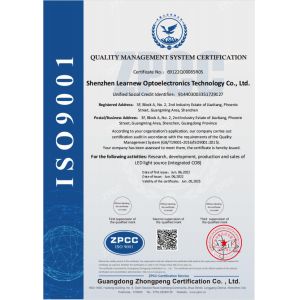Shenzhen Learnew Optoelectronics Technology Co., Ltd. Certifications