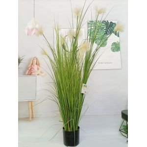 Buy cheap High Imitation Handmade Potted Artificial Onion Grass 145cm Height from wholesalers