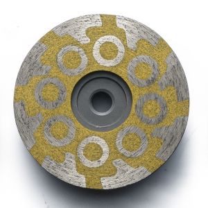 Granite Diamond Powder Resin Filled Cup Wheel Round T Shape Segment Wheel 100mm