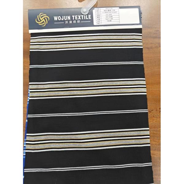 Quality Comfortable And Breathable Durble ​Striped Material Fabric For T-Shirt for sale
