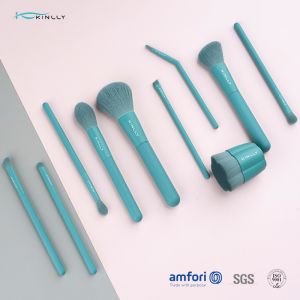 Buy cheap BSCI Kinlly 10pcs Star Green Design Plastic Makeup Brushes from wholesalers