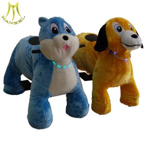 Hansel shopping mall animal large plush ride toy on 4 wheels