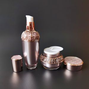 Buy cheap Pink PMMA Acrylic Refillable Pump Bottle With Smooth Cap 100ml from wholesalers