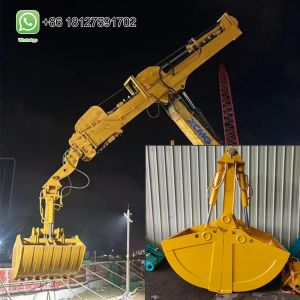 Buy cheap Excavator Telescopic Arm With Clamshell Bucket 0.3cbm For Loading Bulk Cargoes from wholesalers