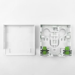 Buy cheap 2 Cores FC APC Plastic Fiber Optic Faceplate Socket Panel for FTTH Network in White/Gray from wholesalers