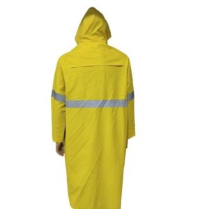 Buy cheap Hooded Raincoat With Reflective Strips Yellow Reflective Raincoats Safety from wholesalers