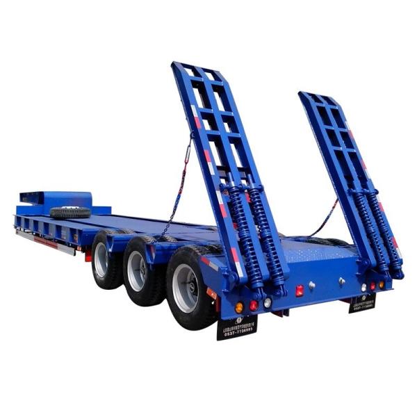 Buy cheap Mechanical Suspension 14 Meters 3 Axles Hydraulic Extendable Lowboy Trailer from wholesalers