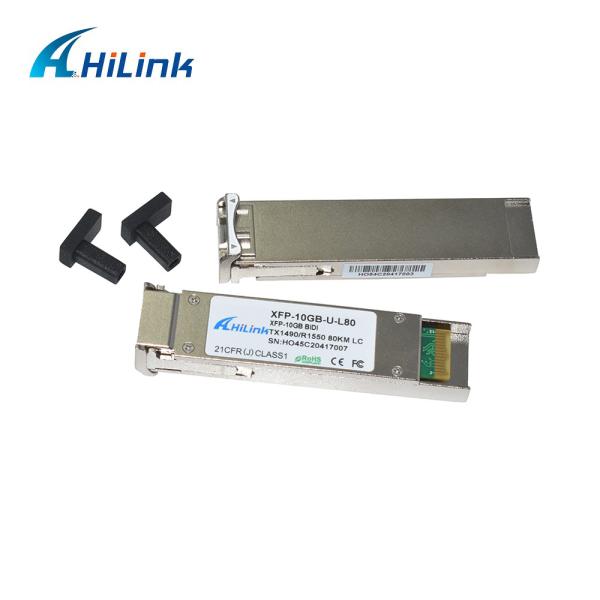 SMF XFP Optical Module RoHS Compliant 10G ZR BIDI 1490nm 1550nm 80KM
