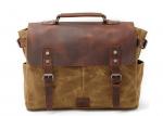 Buy cheap CL-900 Khaki Vintage Waterproof Waxed Canvas Leather Camera Shoulder Bag from wholesalers