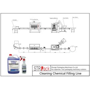 Buy cheap Industrial Bottle Filling Line Cleaning Chemical Filling Line Stable Voltage from wholesalers