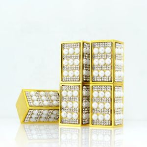 Buy cheap Fashionable Square 12.1mm ABS Personalized Lipstick Tubes With Pearl from wholesalers