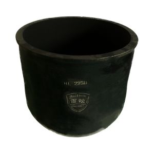 Metal Melting Silicon Carbide Graphite Crucible Round Low Slag Adherence