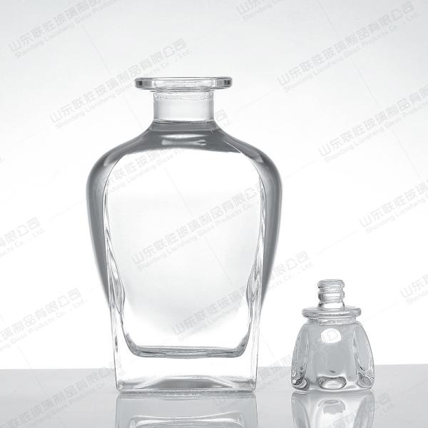 Buy cheap 750ml Glass Liquor Bottles with Customized Bottle Color and Custom Size in Triangle Shape from wholesalers