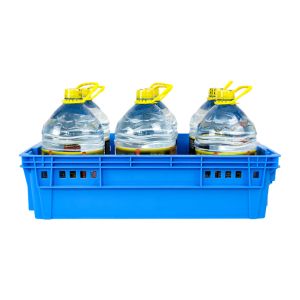 Mesh Style Customized Logo Plastic Turnover Crate for Storage and Transportation