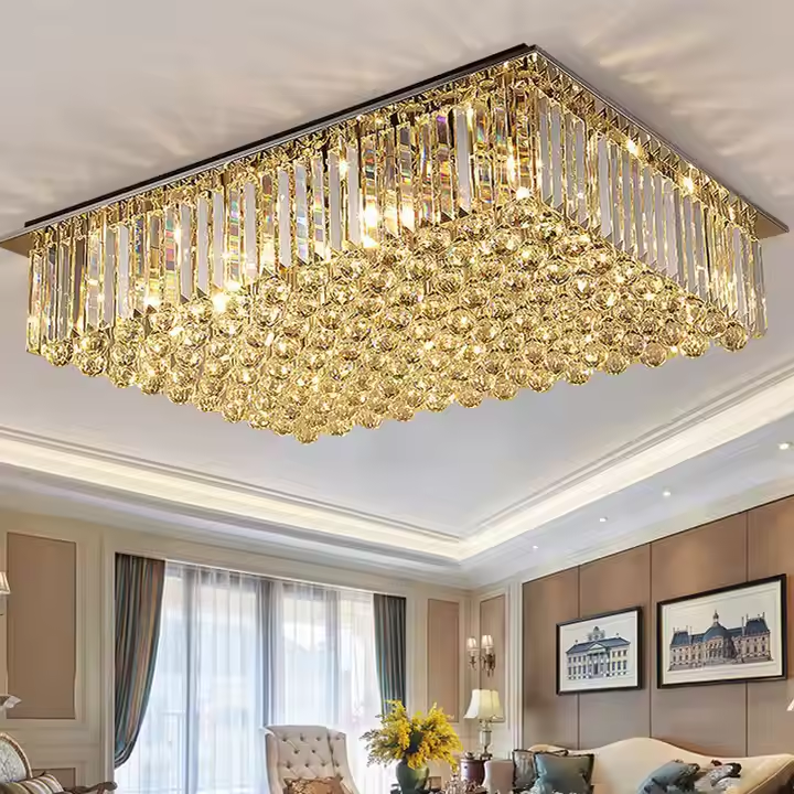 Buy cheap Wholesale Modern Hall Bedroom Crystal Ceiling Lamp Decorative Lighting Crystal Ceiling Light from wholesalers