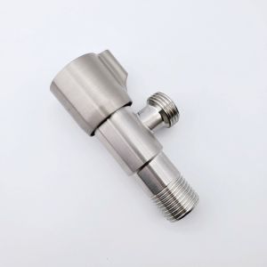 Brushed SS 201 Angle Stop Valve For Household Drinking 3/4 Inch