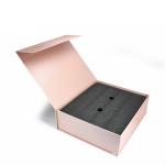 Buy cheap Customized stamping process book box with flip cover, black pearl cotton inner tray, red wine glass packaging paper box from wholesalers