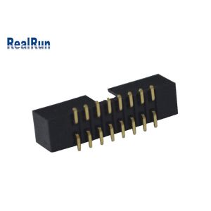 Pitch 2.0mm Dual Row SMT Box Header PA6T Black Plastic