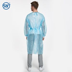 Buy cheap S&J Breathable Hospital Uniforms surgical pp+pe disposable Medical lab coat non woven Isolation gown from wholesalers