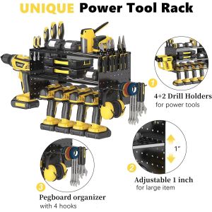 Buy cheap Organize Your Workshop with Heavy Duty Pegboard Power Tool Rack and Utility Tool Hooks from wholesalers