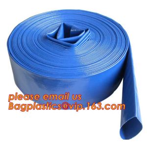 Customized inch 3/4"-16" discharge water pvc layflat hose tubing pipe flexible