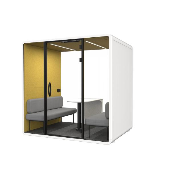 Small Aluminum Metal Prefabricated Telephone Booth, Modular Micro Customized