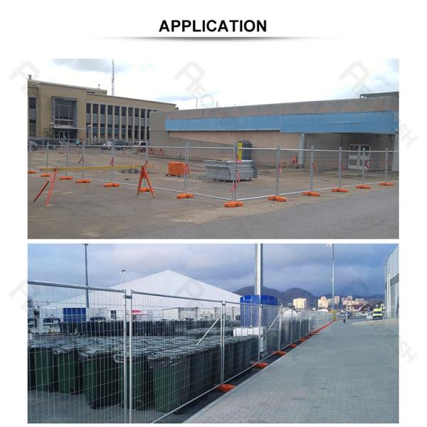 2.1mx2.4m OD 40mm x 1.5mm wall thickness mesh 60mm x 150mm heavy duty design construction site temporary fence panels