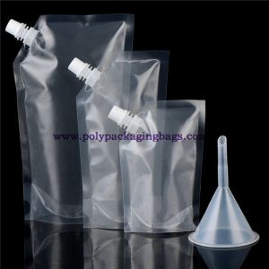 Buy cheap Custom Clear Plastic Liquid Drinking Stand Up Pouch With Spout from wholesalers