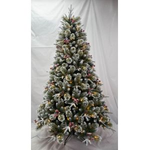 Buy cheap 7.5FT  PE Christmas Tree Pine Slim with White Frosted from wholesalers