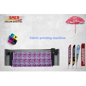 Inline Curing Fabric Printer Machine 6 Pass For Polyster