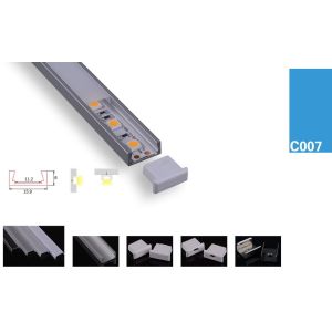 Buy cheap LED Strips Aluminum Profile double line led chips Surface & Recessed Mounted Clear/Semi Clear/Opal Matte cover from wholesalers