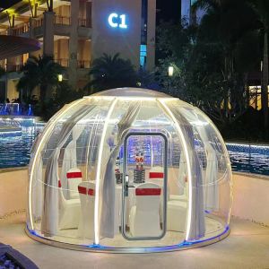 Buy cheap Bubble House Transparent Polycarbonate Dome House - 4.2M Geodesic Glamping Tent UV Resistant PC Villa for Hotel & Camping from wholesalers
