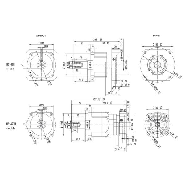Customized Shaft Mount Gearbox Precision Planetary Reducer