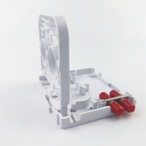 Buy cheap 2 Cores ST UPC Plastic Fiber Optic Face Plate Socket Panel for FTTH White Integration from wholesalers