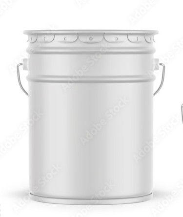 Buy cheap White Matte Metal Paint Bucket With Flower Edge Lid from wholesalers