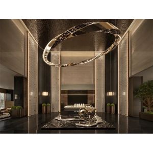 Buy cheap Melting Clock Art Creation Metal Sculpture With Ceiling Hanging Design For Hotel from wholesalers