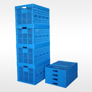 Buy cheap Large 800 mm Plastic Collapsible Crates With 4sets Casters Option from wholesalers