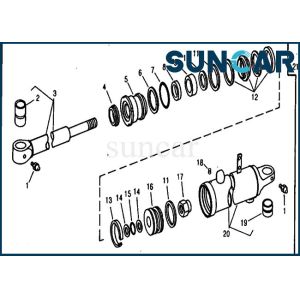 Buy cheap 690 690B John Deere RE21406 Hydraulic Replacement Arm Cylinder Sealing Kits from wholesalers