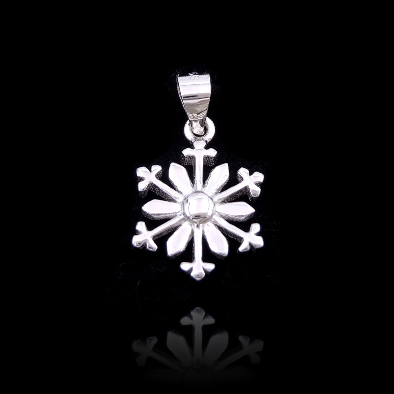 Stereoscopic Plain Silver Pendant Rhodium Plating With Heart Shape