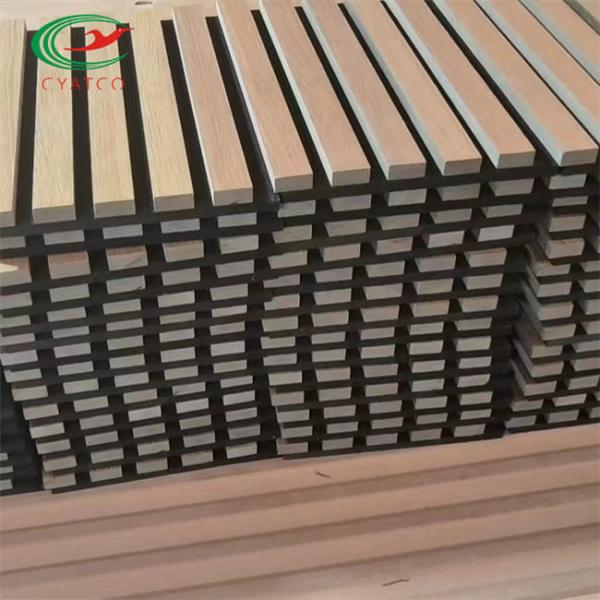 Buy cheap Fireproof Slatted Timber Wood Sound Panels Thickness 21mm Harmless from wholesalers