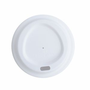 Buy cheap Sugarcane Pulp Molded Sip Lid , Triangle Design , Bleached 80mm from wholesalers