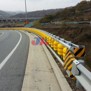 Q235 Q345 EVA ISO Standard PU and PVC Safety Roller Guardrail Crash Barrier