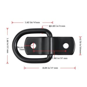 Buy cheap Heavy Duty D-Ring Tie Down Anchor with 1" × 1-3/8" Inner Clearance and 2-1/4" × 3/4" Mounting Bracket for Secure Cargo Fastening from wholesalers