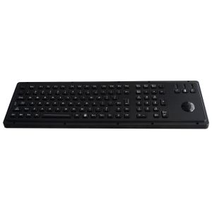 Buy cheap Black  Stainless Steel Metal Industrial Keyboard With Trackball Backlight from wholesalers