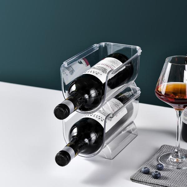 Buy cheap Food Grade Plastic Wine Bottle Holder Bpa Free Stackable from wholesalers